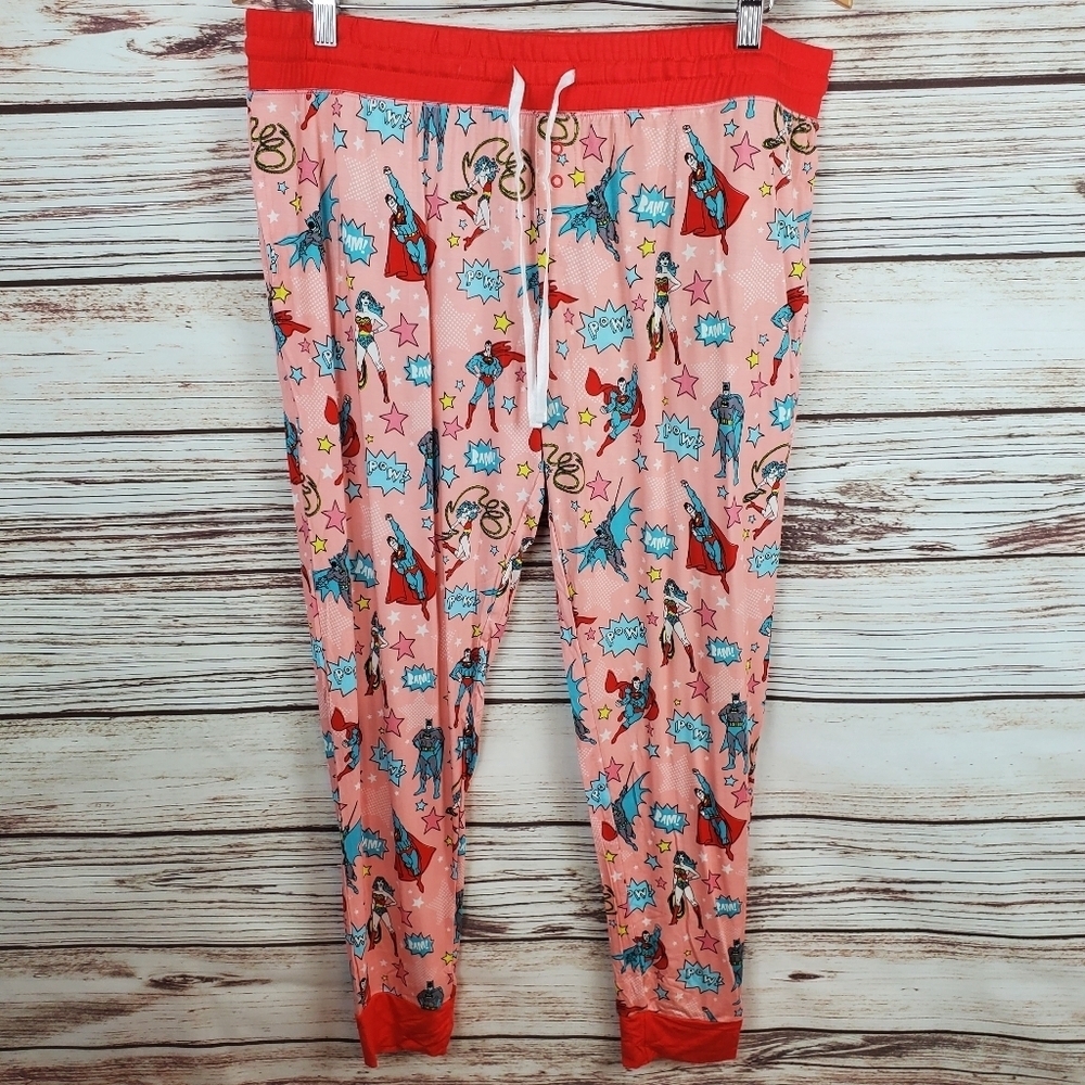 NWT Little Sleepies Womens Large DC Justice League 2-PC Pajamas Top Pants    #59 - Picture 9 of 15